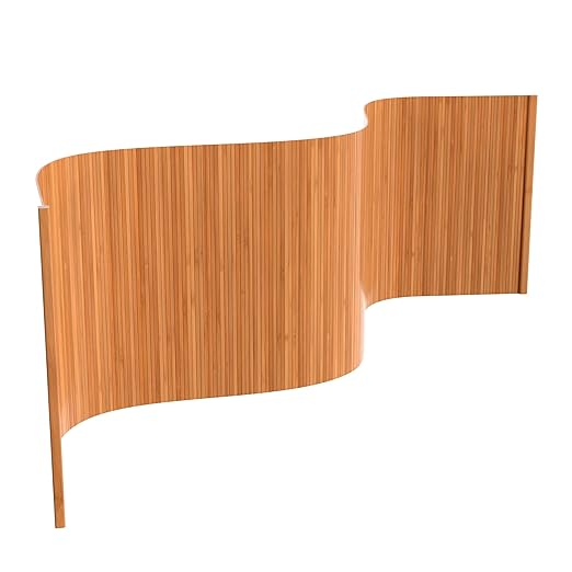Red Lantern 2 ft. Short Bamboo Wave Screen - Natural