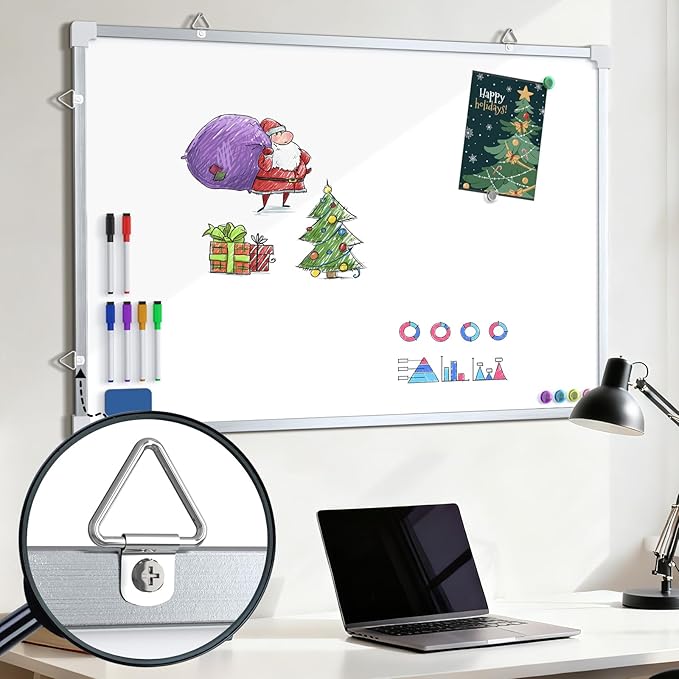 MaxGear Large Monthly Dry Erase Board for Wall, 36"x24" Magnetic Double-Sided White Board Calendar, Hanging Whiteboard for Planning, Drawing, Memo, to Do List - School, Home, Kitchen, Office