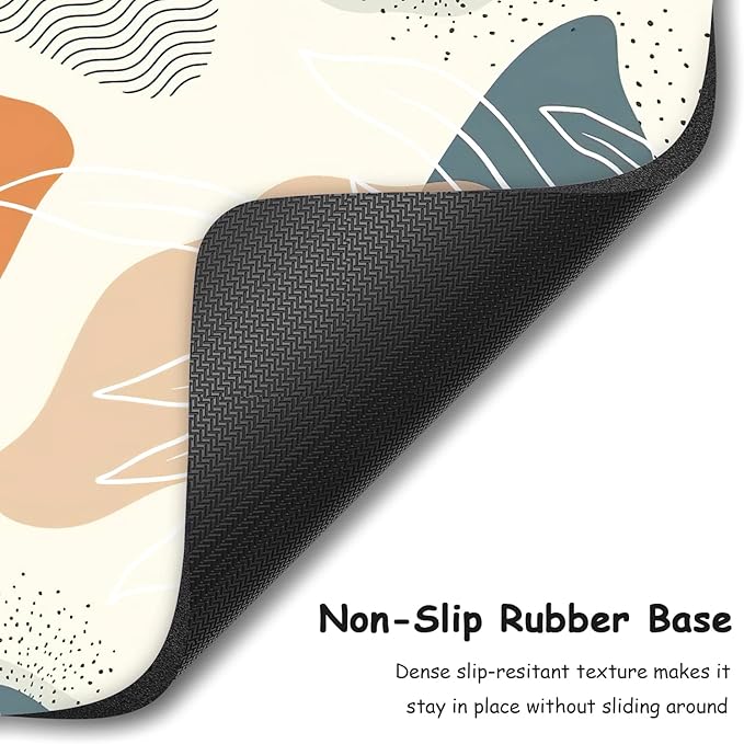 Dapesuom Small Mouse Pad, 6 x 8 Inch Thick Rubber Premium-Textured Non-Slip Portable & Washable Mini Mouse Mat for Women Men Wireless Laptops Keyboard Tray Gaming Work Computer Office Travel, Leaf