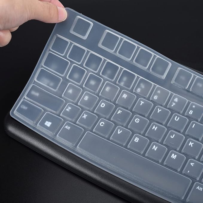 Keyboard Cover for Logitech K120 & MK120 Wired Keyboard, Ultra Thin Logitech K120 Keyboard Skin Protector - Clear