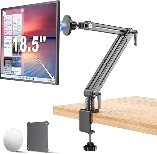 Jakeko Strong Magnetic Portable Monitor Desk Clamp - 75mm VESA Mount 8.3" 12.9" 15.6" 16" 17.3" 18.5 inch 360° Rotate Base Tablet Holder Arm JK07B1