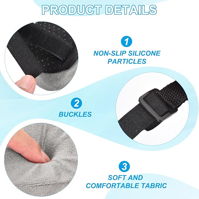 PATIKIL Office Chair Arm Pads, 2 pcs Office Chair Arm Cover Soft Office Chair Armrest Pads Memory Foam Cotton Removable Washable for Desk Computer Gaming, Gray