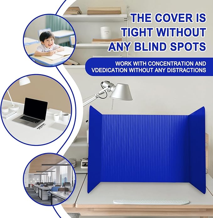 Plastic Desk Dividers, 24-Pack, Student Desk Partitions, Water-Resistant and Durable