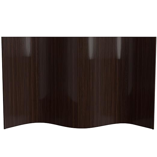 Red Lantern 4 ft. Short Bamboo Wave Screen - Dark Mocha