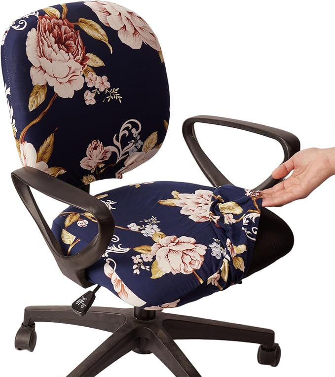 Melaluxe Computer Office Chair Cover - Protective & Stretchable Universal Chair Covers Stretch Rotating Chair Slipcover