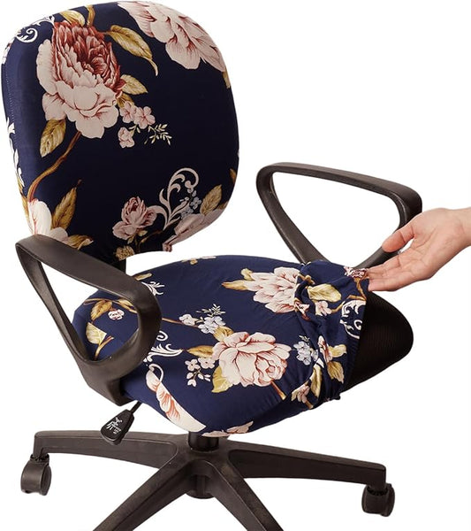 Melaluxe Computer Office Chair Cover - Protective & Stretchable Universal Chair Covers Stretch Rotating Chair Slipcover