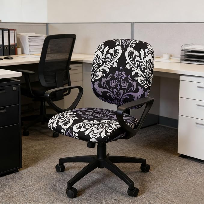 Melaluxe Computer Office Chair Cover - Protective & Stretchable Universal Chair Covers Stretch Rotating Chair Slipcover