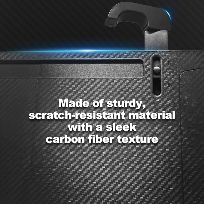 2 in 1 Large Car Steering Wheel Tray Table, Car Seat Gap Filler Organizer, Detachable Car Desk with Carbon Fiber Texture, Steering Wheel Laptop Mount Food Tray Fit for Most Cars
