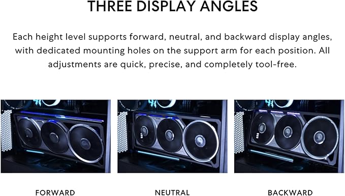 Lian Li ATX PC Case 4 Slots Vertical GPU Kit (VG4v4) - Premium Gen 5 Riser Cable PCI-E 5.0 x16-200mm, PCIe 3.0/4.0 Compatible, Adjustable Position - Fits Most PC Cases (VG4v4 Black)