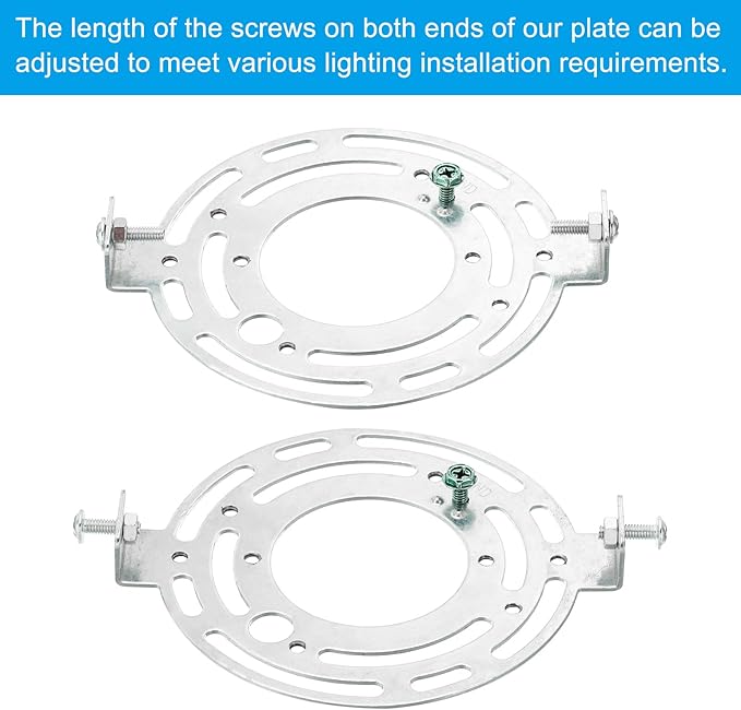 PATIKIL 120mm (4.72") Universal Light Fixture Mounting Bracket Kit, 2set Light Crossbar Round Ceiling Plate for Wall Light, Close to Ceiling Light, Chandelier