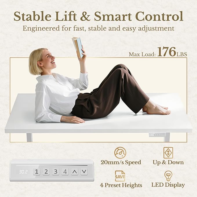 63 Inches L Shaped Electric Standing Desk, Height Adjustable Executive Desk with Drawers and File Cabinet, AC/USB, 1.18" Desktop and Privacy Panel for Home Office, White