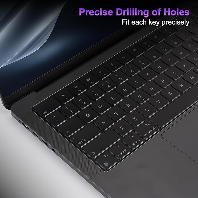MOSISO 2 PCS Keyboard Cover, Keyboard Protector Compatible with MacBook Neo 13 inch 2026 A18 Pro, Compatible with MacBook Air 15/Air 13.6 M5 M4 M3 M2/ Pro 14/Pro 16 M5/M4/M3/M2/M1/, Translucent Tinted