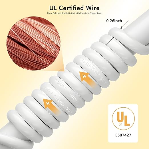 30ft/9M Power Cable with Adapter and Plug-in Mount Compatible with Blink Floodlight Cam, eufy Floodlight E340, Electrical Box with Weatherproof Cord-(2in1 Mount & Cord Set)