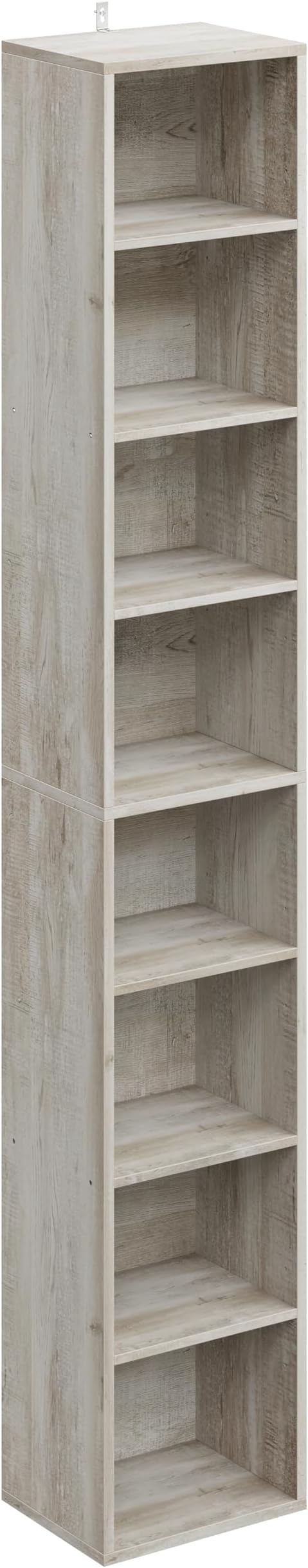 IRONCK Tall Narrow Bookshelf 8 Tiers, Compact Corner Bookcase, Floor Standing Display Storage Shelves 71 in Tall, Easy to Match for Living Room, Office, Study, Bedroom