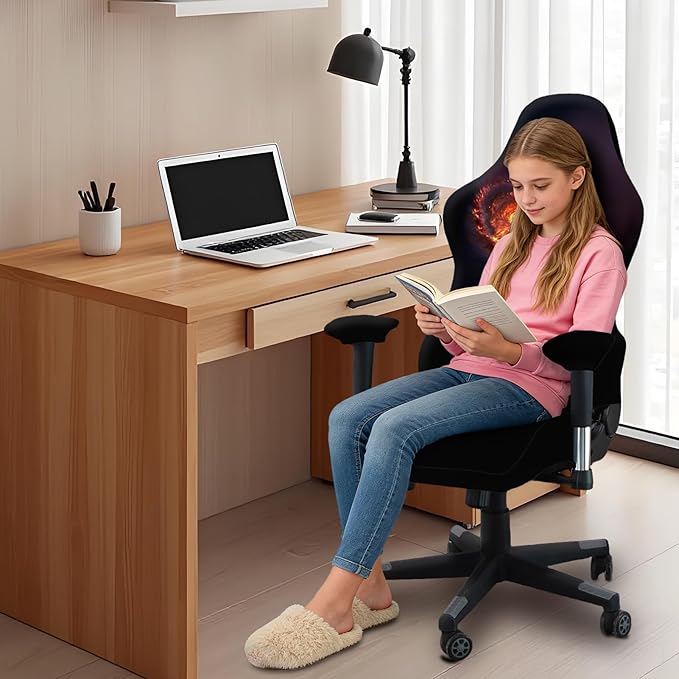 Gaming Chair Covers Slipcovers, 3D Printing Stretchable Elastic Computer Reclining Gaming Chair Seat Cover with Armrest Cover (No Chairs)(F)