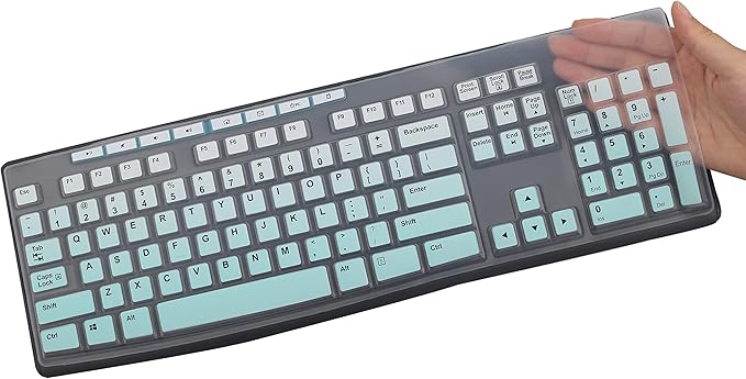 Keyboard Cover Skin Protector Fit Logitech MK295 MK275 MK270 Wireless Keyboard, Logitech K200 K260 K270 MK200 MK260 Keyboard (NOT Fit Other Model Keyboards)-MintGreen
