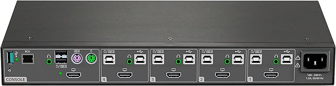 Vertiv Cybex Secure 4K UHD KVM 4-Port HDMI DPP EAL4+ NIAP TAA Compliant (SC845H-001)