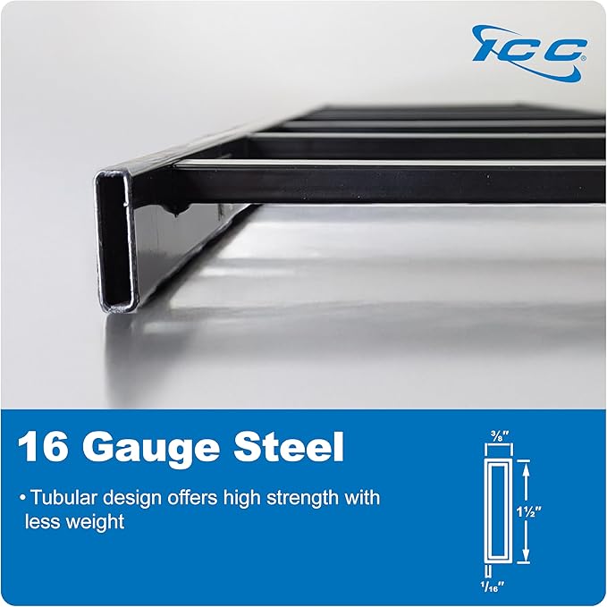 ICC Cable Runway Ladder Rack System – 16-Gauge Steel, Overhead Cable Management for Data Centers, Telecom Rooms, and IT Networks, Made in USA, Parent (5 FT, Rack-to-Wall Kit, 2 Pack)
