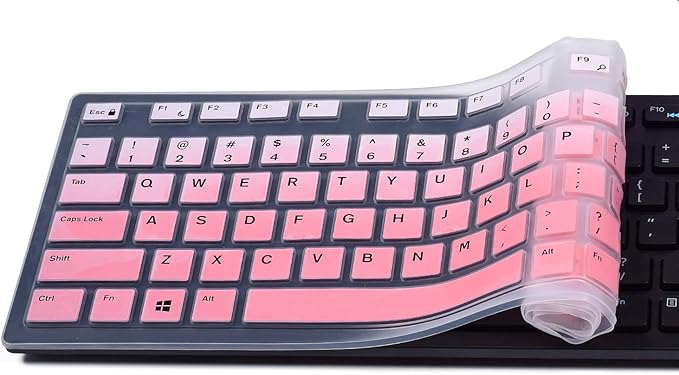 iKammo Keyboard Cover Skins Compatible with Dell KB216 & KM636 Keyboards & Dell Optiplex 5250/3050/3240/5460/7450/7050 & Inspiron AIO 3475/3670/3477 Desktops