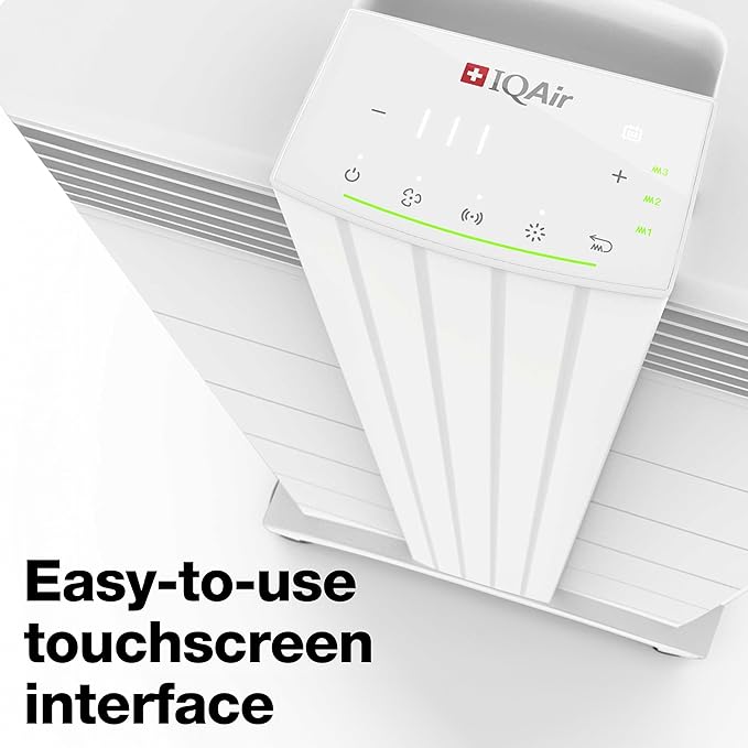 IQAir HealthPro Plus XE Air Purifier - Smart HyperHEPA Filtration for Large Rooms up to 1125 sq ft - Smoke, Viruses, Allergens, Asthma, Mold, Dust, Pets, Swiss Made, WiFi Enabled (3/pack)