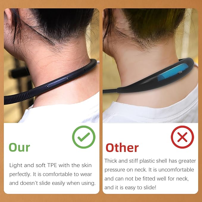 LED Neck Reading Light, 3-Color & 3-Brightness Adjustable Bendable Neck Light, USB Rechargeable Book Light for Reading in Bed, Knitting, Crochet, Camping, Working, Book Lovers Gifts (Black)