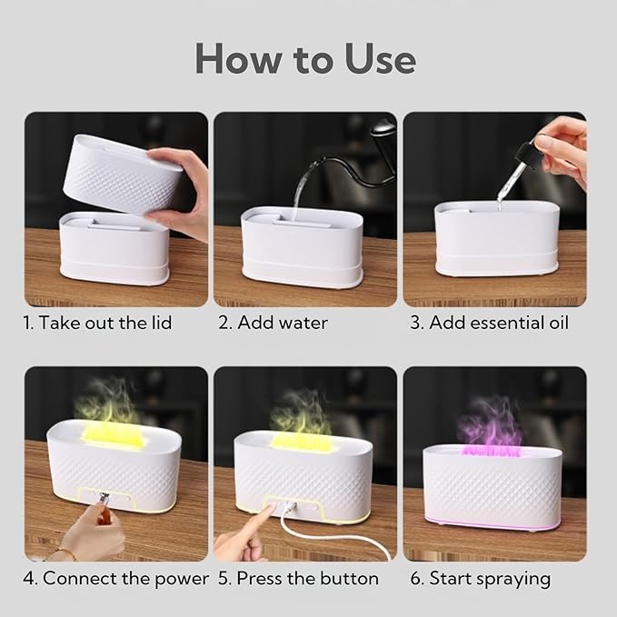 Portable Small Humidifier Dual Nozzle - Large Cool Mist Humidifiers Double Spray Ports, Water Shortage Protection, Ultra-Quiet, Mini Humidifier for Bedroom Plants Office Car Travel (Flame Black)