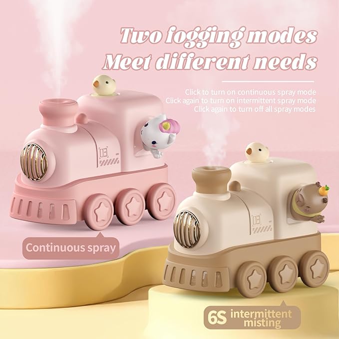 Portable Mini Humidifier,300ml USB Desktop Personal Cool Mist Small Humidifiers,2 Mist Modes,Auto Shut-Off,Mute for Bedroom/Home/Nursery/Office,Cute Mini Humidifier With Night Light (Green)