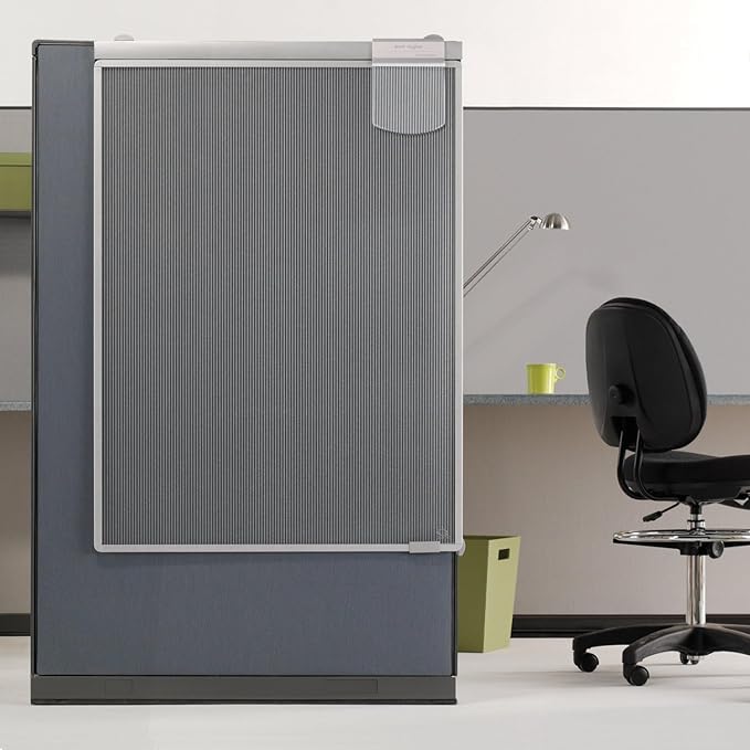 Quartet Workstation Privacy Screen, 36" x 48", For Cubicle or Office, Adjustable Height, Sliding, Sturdy Aluminum Frame, Includes Attachable Whiteboard (WPS1000)