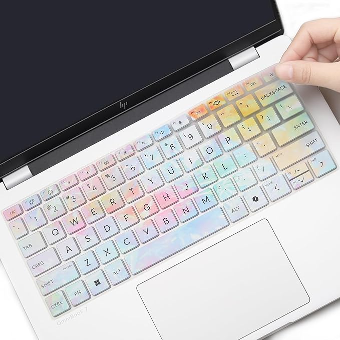 Keyboard Cover for 2026 2025 HP OmniBook 5 Flip 14"/OmniBook 5 Next Gen AI 14" 14-he0037nr 14-he0017nr 14-he0027nr 14-fp0057nr 14-fp0023dx 14-fp0750ng 14-fp0950nd 14-fp0765ng 14-fp0540nd 14" -Dazzle