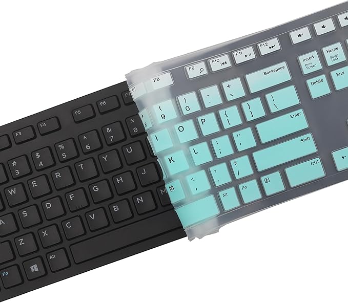Keyboard Cover Skins Compatible with Dell KM636 Wireless Keyboard & Dell KB216 Wired Keyboard & Dell Optiplex 5250 3050 3240 5460 7450 7050 & Dell Inspiron AIO 3475/3670/3477 All-in one Desktop-OM
