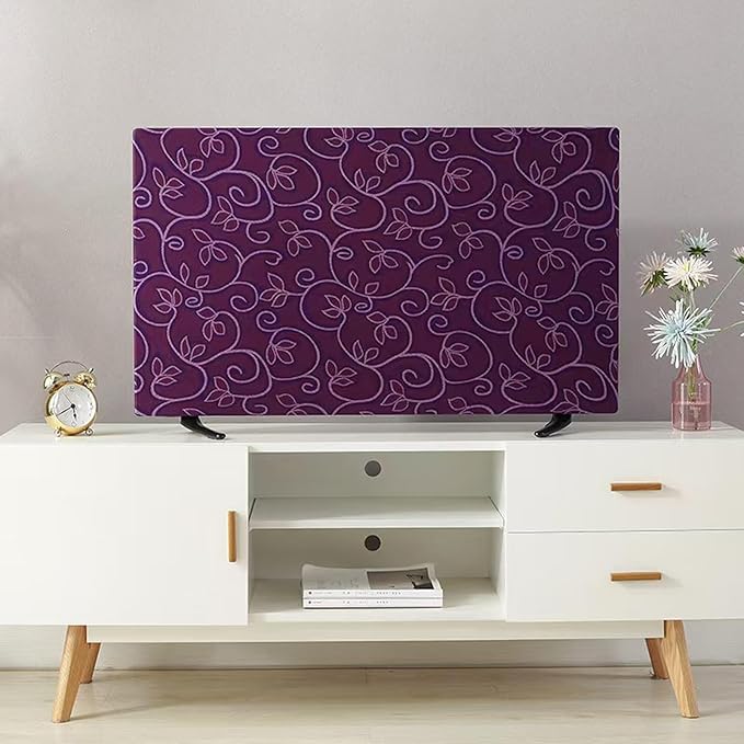 Monitor Dust Cover 22, 23, 24,25 inch Anti-Static Dustproof Protective Cover for LCD/LED/HD Panel Case Computer Sleeve Compatible with 22-25 inch PC, Desktop and TV (Purple,22-25inch)