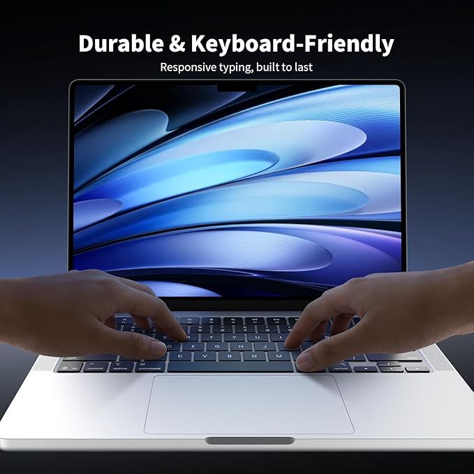 Soonjet Ultra Thin Keyboard Cover for 2025-2021 M5/M4/M3/M2/M1 Pro/Max MacBook Pro 14/16, M5-M2 MacBook Air 13/15, MacBook Neo, Premium TPU Keyboard Protector - Clear