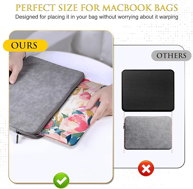 JIKIOU Mouse Pad with Stitched Edge, Comfortable Mouse Pads with Non-Slip Rubber Base, Washable Mousepads Bulk with Smooth Cloth, Mouse Pads for Computers Laptop Mouse 10.2x8.3x0.12inch Multi Peony