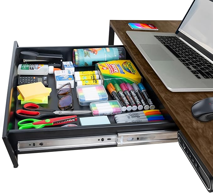 Large 23.6 Inch Under Desk Drawer Slide Out, Pencil Drawer, Undermount Desk Drawer, Under Counter Drawers, Attachable Desk Drawer, Drawer For Under Desk, Undermount Drawer, Under Desk Pull Out Drawer