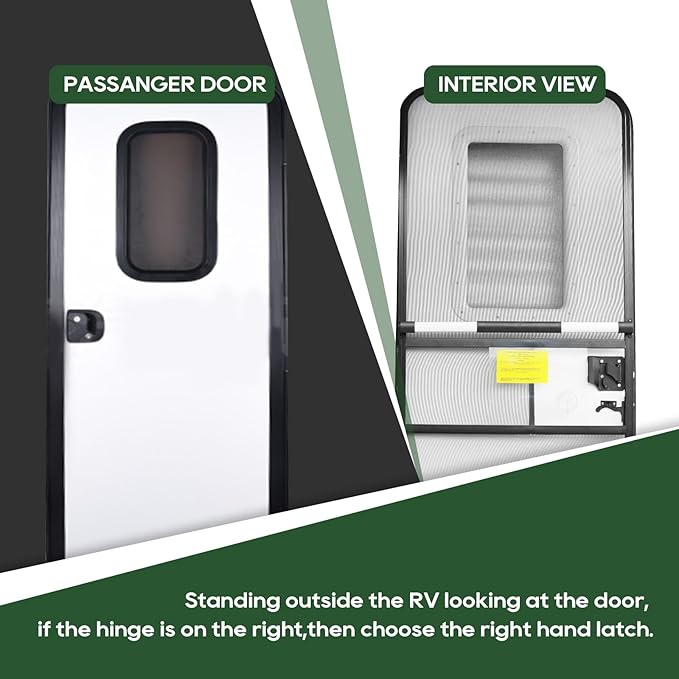 RVGUARD RV Screen Door Kit – 12” Slide, Latch Kit & Adjustable Cross Bar Handle, Easy DIY Install, Keep Bugs Out, Upgrade Your Camper, Trailer & Motorhome Screen Door
