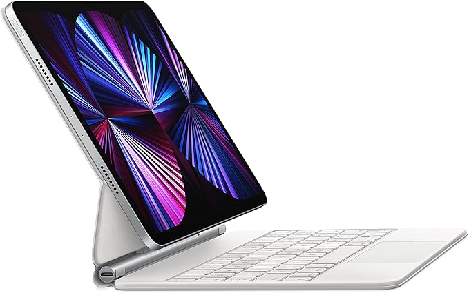 Apple Magic Keyboard: iPad Keyboard case for iPad Pro 11-inch (1st, 2nd, 3rd, 4th gen) and iPad Air (4th, 5th gen, and M2), Great Typing Experience, Built-in trackpad, Korean - White