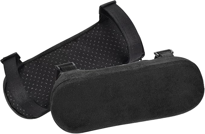 PATIKIL Office Chair Arm Pads, 2 pcs Office Chair Arm Cover Soft Office Chair Armrest Pads Memory Foam Cotton Removable Washable for Desk Computer Gaming, Black