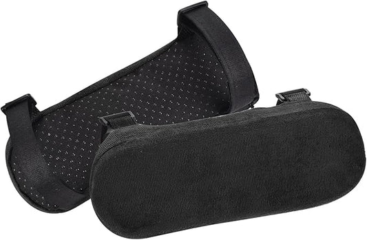 PATIKIL Office Chair Arm Pads, 2 pcs Office Chair Arm Cover Soft Office Chair Armrest Pads Memory Foam Cotton Removable Washable for Desk Computer Gaming, Black