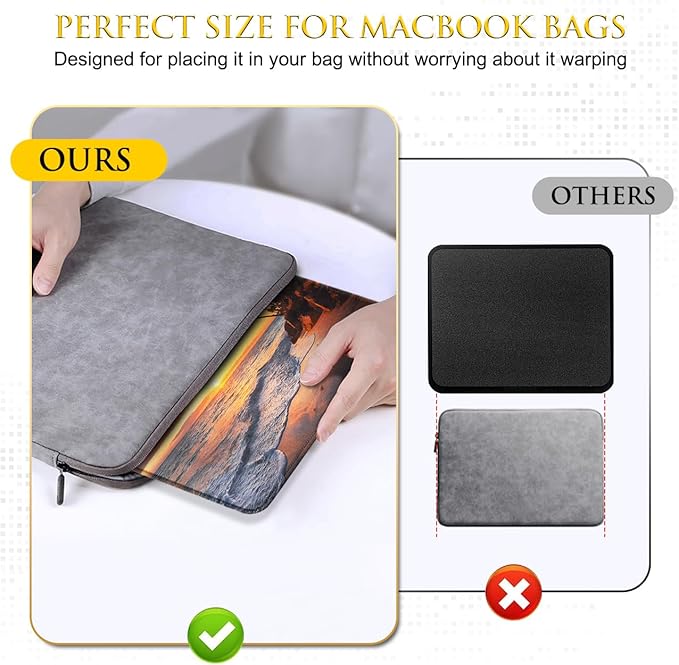 JIKIOU Mouse Pad with Non-Slip Rubber Base, Premium-Textured & Washable Computer Mousepad with Stitched Edges, Mouse Pads for Computers, Laptop, Gaming, Office & Home, 10.2 x 8.3 in Sunset