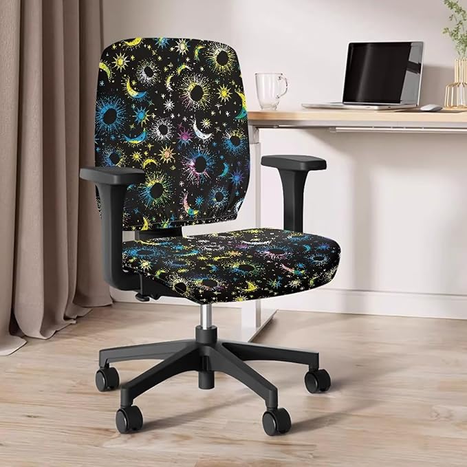 GLENLCWE Undersea Turtle Office Chair Cover Seat Covers Stretchable Universal Computer Chair Covers Rotating Chair Slipcover for Family Friends