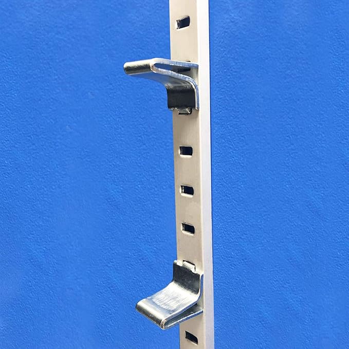 Bueyfolt Adjustable Steel Pilaster Shelf Support Clips -14 Pieces