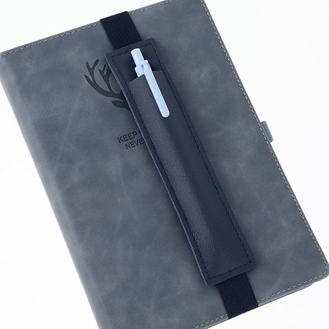 Mabor 6Pcs Elastic Notebook Pen Holder Adjustable Straps Leather Pen Sleeve Pouch for Journal Planner Pencil Holder for Book Binder School Office Supplies Pen Holder for Planner