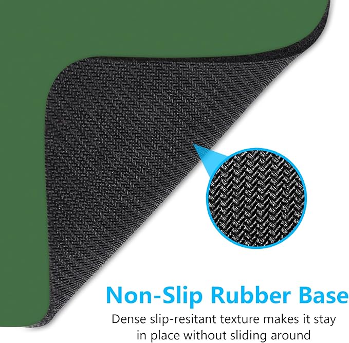 Dapesuom Small Mouse Pad, 6 x 8 Inch Thick Rubber Premium-Textured Non-Slip Portable & Washable Mini Mouse Mat for Women Men Wireless Laptops Keyboard Tray Gaming Computer Office Travel, Forest Green