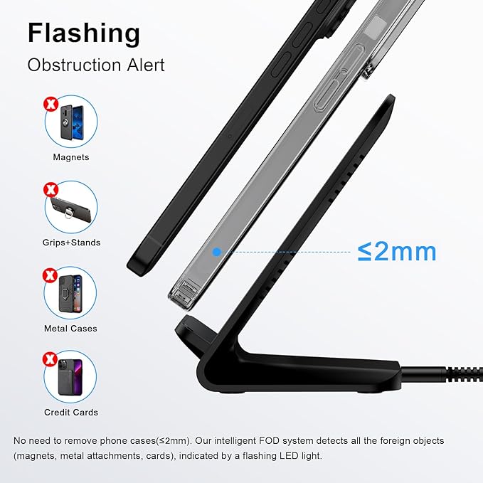 Samsung S26 S25 Wireless Charger Stand Wireless Phone Charger for Android Samsung Galaxy S25 Ultra S25 Edge S25 Plus S25FE S24FE S23 S22 S21 S20, Wireless Charging Station for iPhone 17 with Adapter