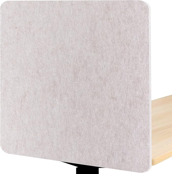 Desk Divider, Clamp On Felt Desk Privacy Panels, Acoustic Sound Absorbing Desk Partition for Office Desk, Reduce Distractions, Oatmeal, 2 Pack, 24 x 24 in