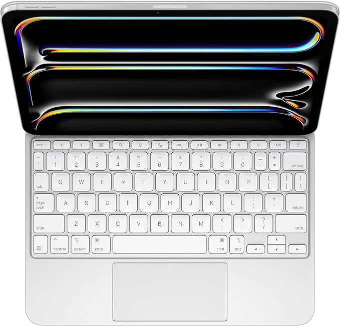 Apple iPad Magic Keyboard Case for iPad Pro 11-inch (M4 and M5), Great Typing Experience, Built-in Trackpad, Function Row, US English - White