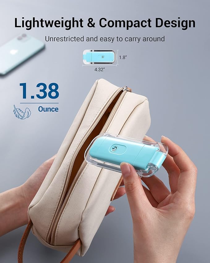 DEWENWILS Book Reading Light with Clip, USB rechargeble Booklight for Reading in Bed, Clip on Book Lamp, Brightness Adjustable, Sleep Aid Light, Warm White (Blue)