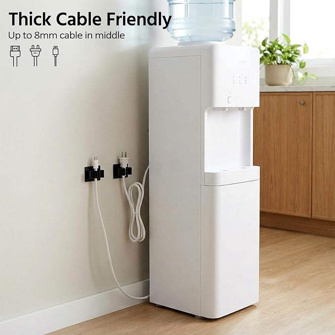 eBoot 200 Pcs Adhesive Cable Wire Clips Strong Cord Clips Wire Holders Cable Cord Straps Management Clamps Tie Holder for the Wall, Under Desk, Car, Office and Home