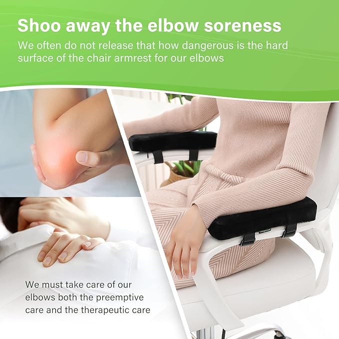 LargeLeaf Chair armrest Cushions Elbow Pillow Pressure Relief armrest Pads 2-Piece Set of Office Chair armrest Gaming Chair armrest