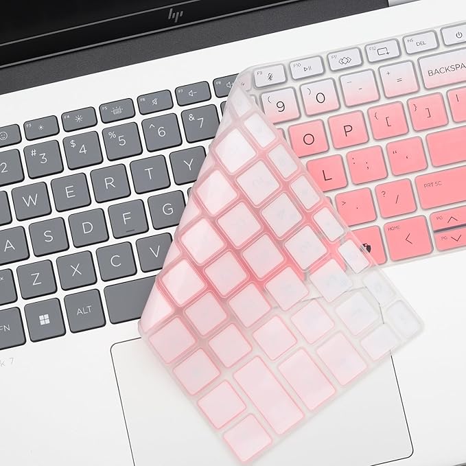 Keyboard Cover for 2026 2025 HP OmniBook 5 Next Gen AI 14" & OmniBook 7 14"/OmniBook 5 Flip 14" 14-he 14-fp 14-FR 14-fs 14-he0037nr 14t-fr000 14-fp0057nr 14-fs0000 (Not fit 14-fm 14-fk 14-ha)-OPink